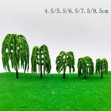 Load image into Gallery viewer, 50pcs Miniature Willow Trees Model Mixed Sizes Railway Landscape Scenery Diorama Craft Supplies
