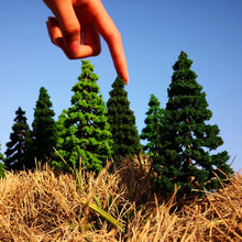 Load image into Gallery viewer, 10 pcs Mixed Miniature Cedar Pine Tree Model Train Railway Accessories DIY Scene Garden Landscape Dollhouse Terrarium Diorama Craft Supplies
