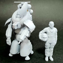 Load image into Gallery viewer, Fireball Robot Soldier and Pilot Unpainted Resin Figure 1/35 Scale Unassembled Model
