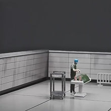 Load and play video in Gallery viewer, Miniature Doctor Surgery Table Set 1:64 Scale Hospital Diorama Figures Operating Table Trolley Model Scene Accessories
