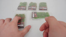 Load and play video in Gallery viewer, Miniature Tearable Bushes Grass Model Train Railway Layout Accessories DIY Scenery Landscape Dollhouse Terrarium Diorama Craft Supplies
