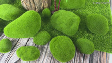 Load and play video in Gallery viewer, 10 pcs Miniature Green Moss Rock Stone Model Pot Decoration DIY Landscape Scenery Dollhouse Fairy Garden Terrarium Diorama Craft Supplies
