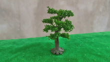 Load and play video in Gallery viewer, 8cm Miniature Spruce Pine Model Tree with Wire Trunk for Dioramas, Train Layouts, Military Sand Tables, Micro Landscape Crafting
