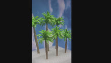 Load and play video in Gallery viewer, 25 pcs Mixed Miniature Coconut Palm Tree Models Train Railway Accessories Beach Seaside Landscape Layout Terrarium Diorama Craft Supplies
