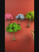 Load and play video in Gallery viewer, 15cm/20cm/22cm Miniature Light Green Spring Tree Model for Diorama Train Scenery Sand Table Dollhouse Garden Micro Landscape Craft Supplies
