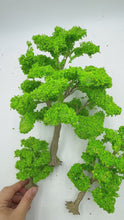 Load and play video in Gallery viewer, Miniature Bright Green Wire Tree 10-28cm for DIY Model Railway Layouts Scenery Landscaping
