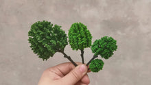 Load and play video in Gallery viewer, 30 pcs Miniature Mulberry Tree Model Train Railway DIY Scenery Dollhouse Garden Landscape Terrarium Diorama Craft Supplies
