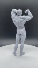 Load and play video in Gallery viewer, Bodybuilder Muscle Male Superstar Unpainted Resin Figure 1/18 Scale Unassembled Model
