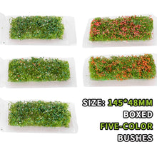 Load image into Gallery viewer, Miniature Tearable Bushes Grass Model Train Railway Layout Accessories DIY Scenery Landscape Dollhouse Terrarium Diorama Craft Supplies
