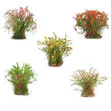 Load image into Gallery viewer, 5 pcs Miniature Shrub Flower Models Train Railway Accessories Forest Fairy Garden Landscape Terrarium Diorama Craft Supplies
