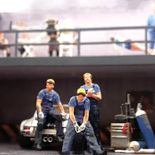 Load image into Gallery viewer, Miniature Car Repair Garage Scene People Figure 1:64 Model Sand Table Layout Building Street Landscape Accessories Diorama Supplies
