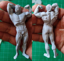 Load image into Gallery viewer, Bodybuilder Muscle Male Superstar Unpainted Resin Figure 1/18 Scale Unassembled Model
