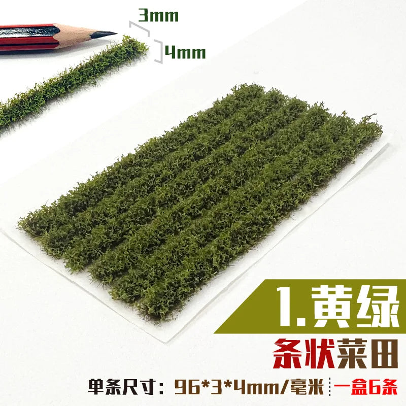 Miniature Vegetable Field Grass Bush Plant Model Sand Table Dollhouse Fairy Garden Landscape Terrarium Diorama Craft Supplies