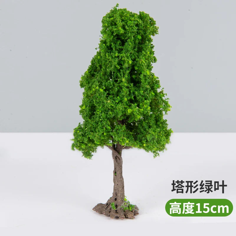 10/12/15cm Miniature Green Tower Wire Tree Model Train Railway Accesso ...