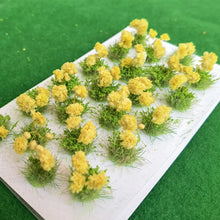 Load image into Gallery viewer, 22 pcs Miniature Flower Cluster Grass Tufts Bushes Models Sand Table Dollhouse Fairy Garden Landscape Terrarium Craft Supplies
