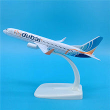 Load image into Gallery viewer, Fly Dubai Airlines Boeing 737 Airplane 16cm Diecast Plane Model
