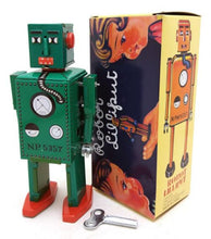 Load image into Gallery viewer, MS397 Mechanical Walking Lilliput Robot Retro Clockwork Wind Up Tin Toy Collectible (Choose Color)
