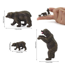 Load image into Gallery viewer, 12 pcs Miniature Bear Wild Animal 1:87 Figures HO Scale Models Toys Landscape Garden Scenery Layout Scene Accessories Diorama Supplies
