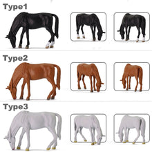 Load image into Gallery viewer, 12 pcs Miniature Horse Wild Animal 1:43 Figures O Scale Models Toys Landscape Garden Scenery Layout Scene Accessories Diorama Supplies
