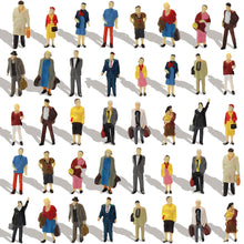 Load image into Gallery viewer, 40 pcs Miniature Standing People Passenger 1:87 Figures HO Scale Models Train Railway Scene Accessories Diorama Supplies
