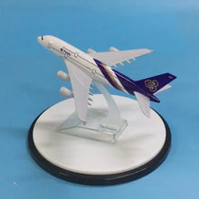 Load and play video in Gallery viewer, Thai Airways Airbus A380 Airplane 16cm DieCast Plane Model
