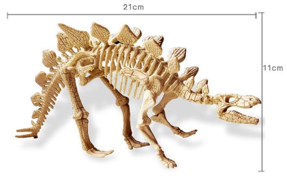Dino Dinosaur Fossil Skeleton Display Plastic Figure Snap Model Kit DIY Toy (6 styles to choose from)