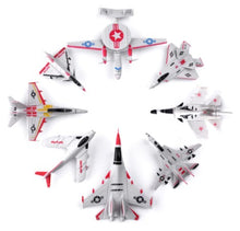 Load image into Gallery viewer, 8 pcs Mini Military Airplane Fighter Aircraft Plane 4D Assembly Model Kit Toy
