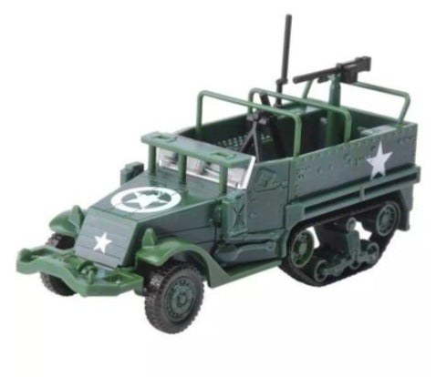 WWII US M3 Half-Track Military Armor Vehicle 4D Assembly Model Kit Toy