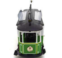 Load image into Gallery viewer, MS638 Green Vintage Tram Trolley Streetcar Retro Clockwork Wind Up Tin Toy Collectible
