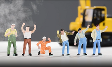 Load image into Gallery viewer, 6 pcs Miniature Construction Worker People Figure 1:50 Models Landscape Building Scenery Layout Scene Accessories Diorama Supplies
