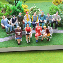 Load image into Gallery viewer, 12 pcs Miniature Sitting Seated People Passenger 1:25 Figures G Scale Models Train Railway Scene Accessories Diorama Supplies
