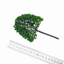 Load image into Gallery viewer, 11 pcs Miniature Green Trees Models O Scale Train Railway Accessories Forest Fairy Garden Landscape Terrarium Diorama Craft Supplies

