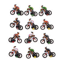 Load image into Gallery viewer, 12 pcs Miniature Bike Bicycle Racing 1:87 Figure HO Scale Model Landscape Building Scenery Train Railway Layout Scene Accessories Diorama Supplies
