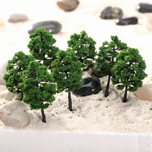 Load image into Gallery viewer, 10 pcs Miniature Green Trees Models Train Railway Accessories Forest Fairy Garden Landscape Terrarium Diorama Craft Supplies
