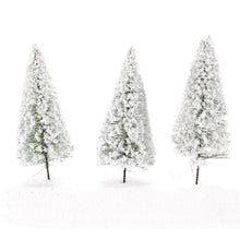 Load image into Gallery viewer, 10 pcs Miniature White Snow Cedar Tree Models Train Railway Accessories Forest Fairy Garden Landscape Terrarium Diorama Craft Supplies
