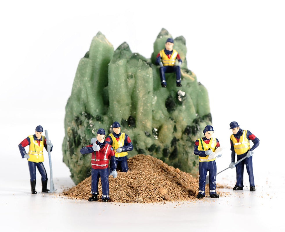 6 pcs Miniature Road Construction Engineer Worker People Figure 1:50 M ...