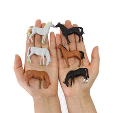 Load image into Gallery viewer, 12 pcs Miniature Horse Wild Animal 1:43 Figures O Scale Models Toys Landscape Garden Scenery Layout Scene Accessories Diorama Supplies
