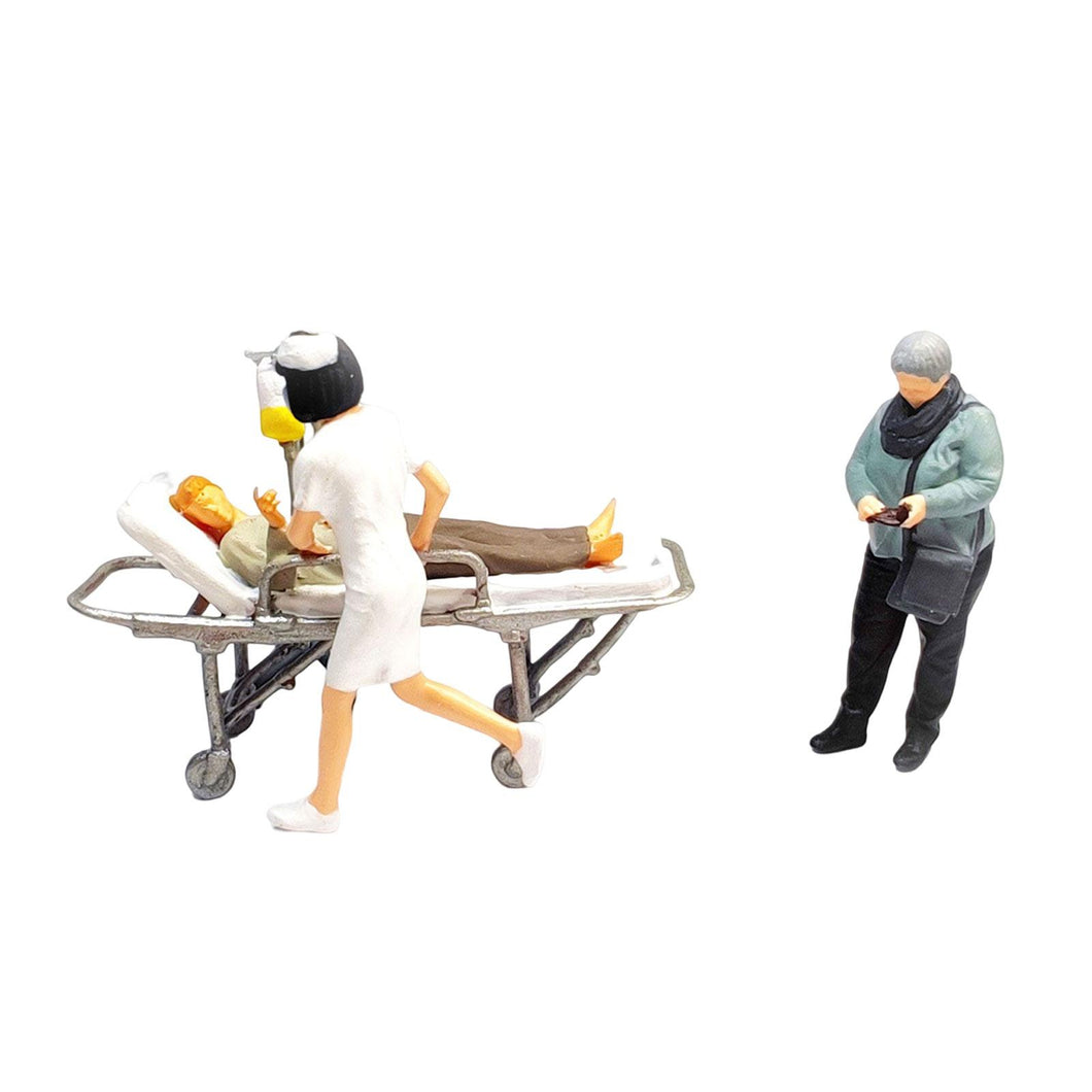 Miniature Patient Nurse Woman Equipment People Figure 1:64 Models Building Landscape Scene Accessories Diorama Supplies