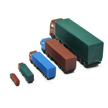 Load image into Gallery viewer, 5 pcs Miniature Container Truck Vehicle 1:100-500 Transport Lorry Car Model Toy Landscape Building Scenery Accessories Diorama Supplies
