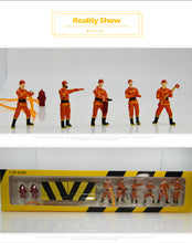 Load image into Gallery viewer, 6 pcs Miniature Firemen People Figure 1:50 Models Landscape Building Scenery Layout Scene Accessories Diorama Supplies
