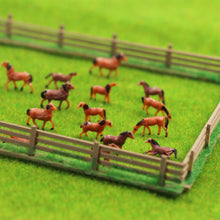 Load image into Gallery viewer, 60 pcs Miniature Horse Farm Animal 1:150 Figures N Scale Models 6 Poses Landscape Garden Scenery Layout Scene Accessories Diorama Supplies
