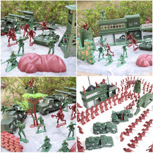 Load image into Gallery viewer, 500 pcs Classic WWII Military Playset Plastic Toy Soldier Army Men 4cm Figures &amp; Accessories

