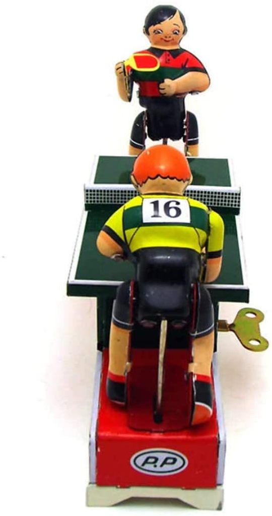 MS358 Ping Pong Table Tennis Retro Clockwork Wind Up Tin Toy