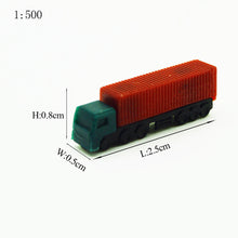 Load image into Gallery viewer, 5 pcs Miniature Container Truck Vehicle 1:100-500 Transport Lorry Car Model Toy Landscape Building Scenery Accessories Diorama Supplies
