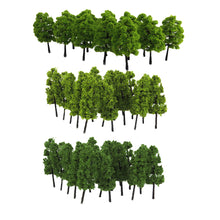 Load image into Gallery viewer, 40 pcs Miniature Green Tree Models HO Z Sacle Train Railway Accessories Forest Fairy Garden Landscape Terrarium Diorama Craft Supplies
