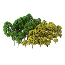 Load image into Gallery viewer, 40 pcs Miniature Mixed Green Trees Models HO N Z Scale Train Railway Accessories Forest Fairy Garden Landscape Terrarium Diorama Craft Supplies
