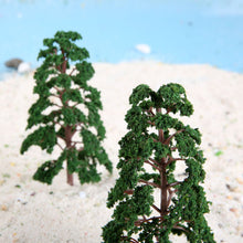 Load image into Gallery viewer, 5 pcs 14cm Miniature Green Tree Models Train Railway Accessories Forest Fairy Garden Landscape Terrarium Diorama Craft Supplies
