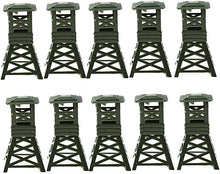 Load image into Gallery viewer, 10 pcs Classic WWII Military Watch Tower Models Plastic Toy Soldier Army Men Accessories
