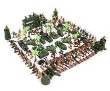 Load image into Gallery viewer, 146 pcs Classic WWII Military Playset Plastic Toy Soldier Army Men 5cm Figures &amp; Accessories
