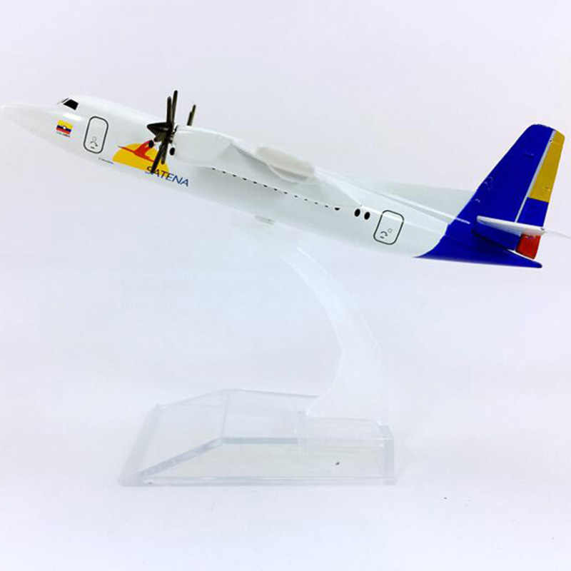 Satena Airlines Colombia Fokker F-50 Airplane Diecast Plane Model